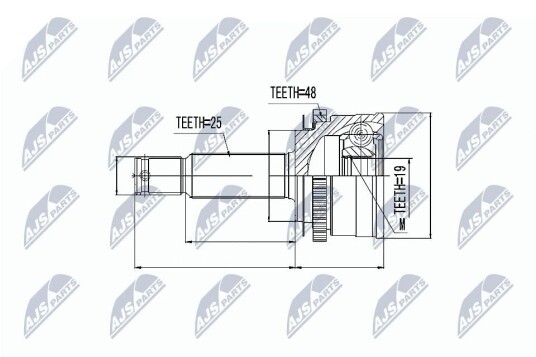 Nty Drivknute drivaksel NTY NPZ HY 502