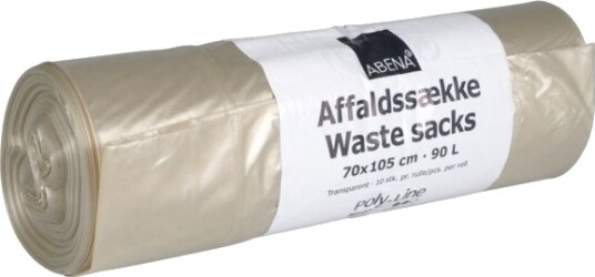 Sæk Abena Poly Line 90 L Klar Ldpe/Genanvendt 20 Stk.