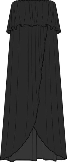 Trofé Dame Kjoler Svart 2XL,