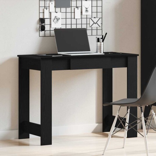 vidaXL Skrivebord svart 100x45x75 cm konstruert tre