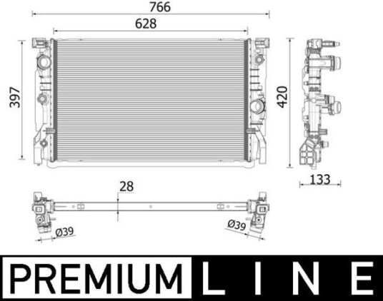 Radiator MAHLE ORIGINAL CR 2223 000P
