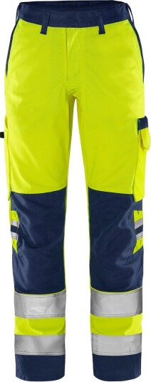Fristads Høy Synlighet Green bukse dame klasse 2 2642 GPLU Hi Vis Gul / Marineblå 46