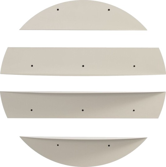 Zalvenn vegghylle 76 cm rund - Myk Beige