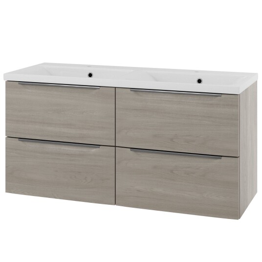 Linn Bad Mari D45cm Servantskap Lys eik / 120cm Dobbel 4 Skuffer Linn Bad Mari D45cm Servantskap Lys eik / 120cm Dobbel 4 Skuffer