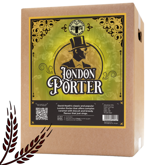 Ølbrygging As London Porter allgrain ølsett oppskrift fra David Heath