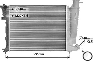 VAN WEZEL 09002154 Radiator motorkjøling VAN WEZEL 09002154 Radiator motorkjøling