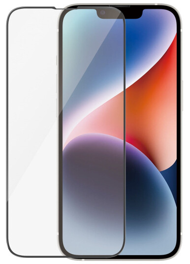 PanzerGlass iPhone 14 / 13 / 13 Pro PanzerGlass AntiBacterial Ultra-Wide Fit Skjermbeskyttelse - EasyAligner - Diamond Strength - Transparent / Svart kant