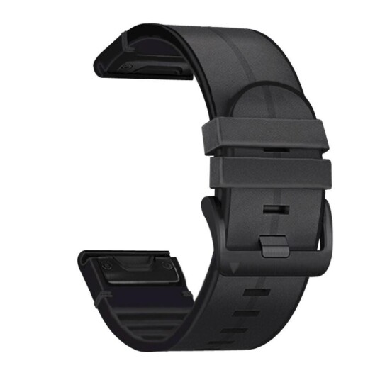 INCOVER Universal Garmin-stropp (26mm) skinn- og silikonrem - svart