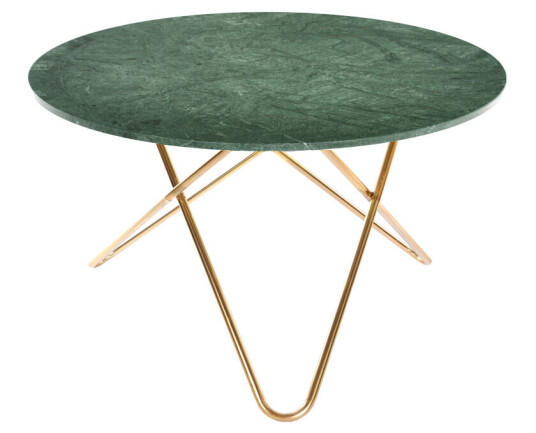 Ox Denmarq Big O Table spisebord marmor indio, messingstativ