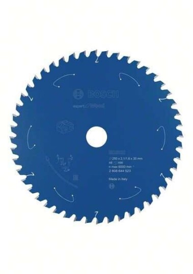 Bosch Expert 250mm Sirkelsagblad for Tre Batteridrevne Sager - 48 Tenner