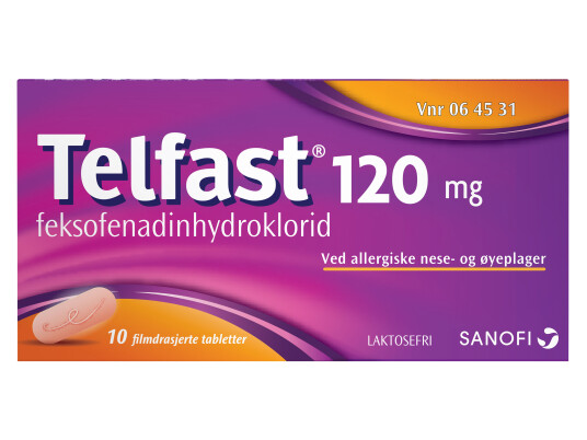 Telfast Tabletter 120 mg 10 stk. på brett