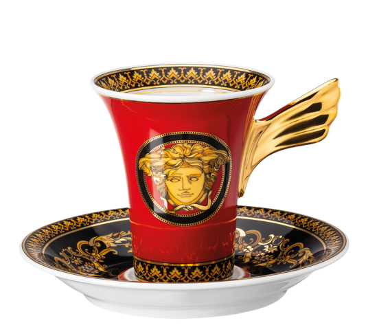 Versace Medusa espressokopp med skål 9 cl