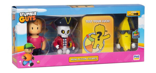 Stumble Guys Actionfigur 4pk 7,5cm Ms. Stumble/Capt. Noheart/Banana Guy