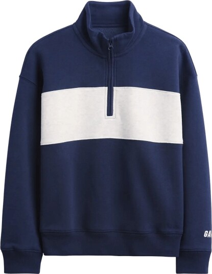 GAP Fleece Quarter Zip Sweatshirt From The Gap Collection   VINTAGE NAVY   116/122