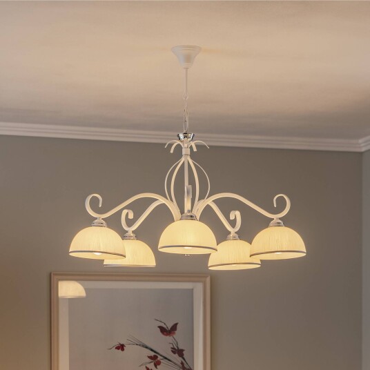 EMIBIG LIGHTING Hengelampe Wivara 5 lyskilder hvit