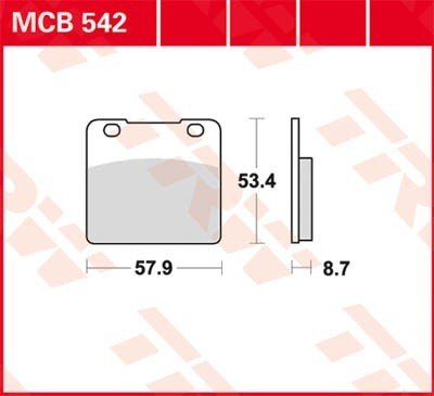 Bremseklosser TRW MCB542