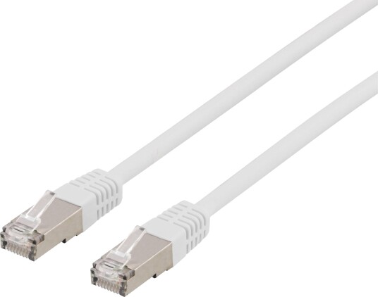 Deltaco Cat6a 7m U/FTP Nettverkskabel Hvit