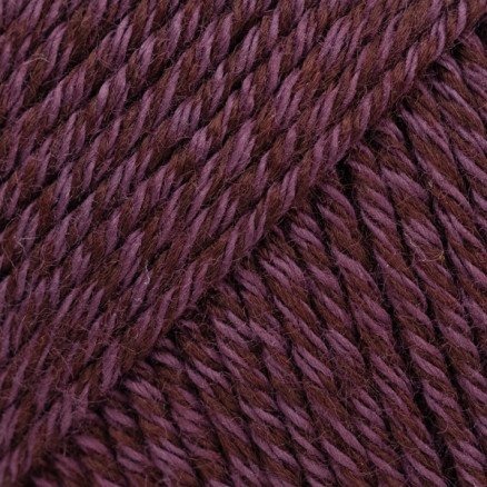 Drops Garnstudio Cotton Merino Garn Unicolor 41 Mørk drue