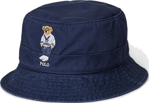 Ralph Lauren Polo Bear Twill Bucket Hat Newport Navy