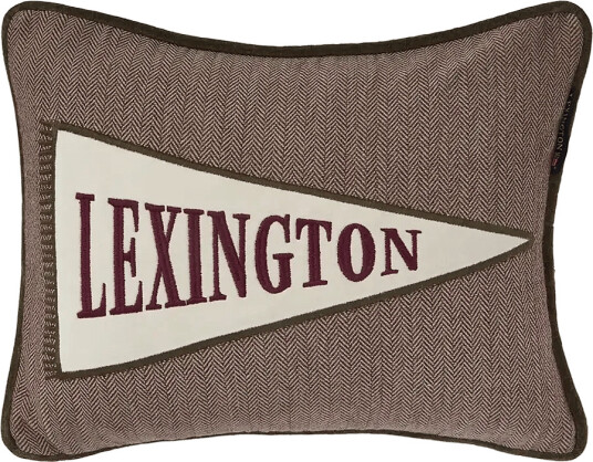 Lexington Home Flag Logo Organic Cotton Tweed 40X30 Pillow - Beige - 30X40