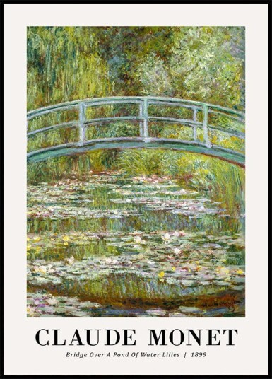 Bridge Over a Pond 1899 Plakat by Claude Monet Plakat / 50x70cm