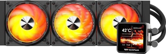 DarkFlash DE360 CPU vannkjøler 3x120mm Sort