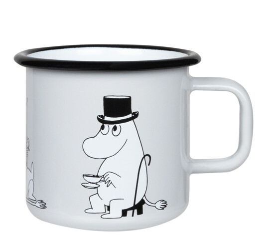 Muurla Moomin emaljekopp 37 cl Mummipappa grå