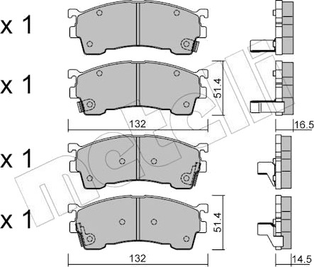 METELLI 22 0223 0 Bremseklosser