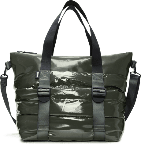 Rains Puffer Mix Tote Bag Mini Swamp
