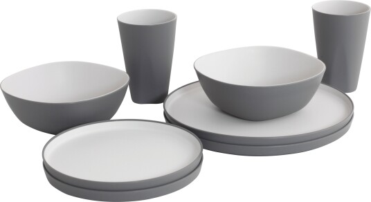 Outwell Gala 2 Person Dinner Set Grey Mist Grey Mist OneSize, Grey Mist