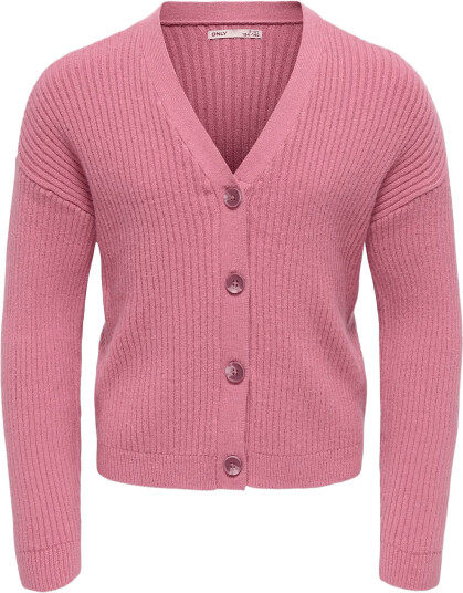 Kids Only Kogmandy Ls Short Boxy Cardigan Knt Noos Pink 134 140