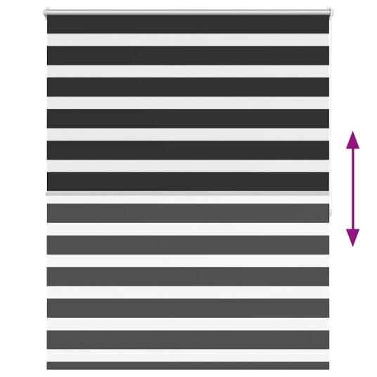 vidaXL Zebra Gardiner 120 x 175 cm Svart