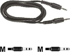 Mercodan Lydkabel Mini Phone Stereo 3.5 Mm Hann Til Mini Phone Stereo 3.5 Mm Hann 20 M Svart