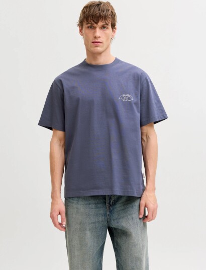 Jack & Jones Jormontauk Photo Back Tee Ss Cn Blue L