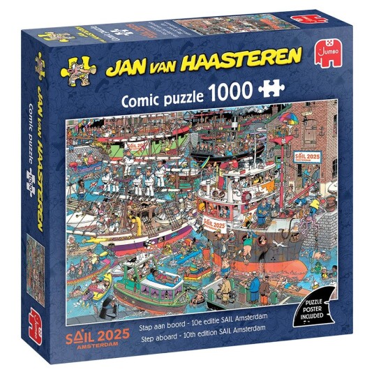 Jan Van Haasteren Puslespil   1000 Brikker   Gå ombord: 10. SAIL Amsterdam