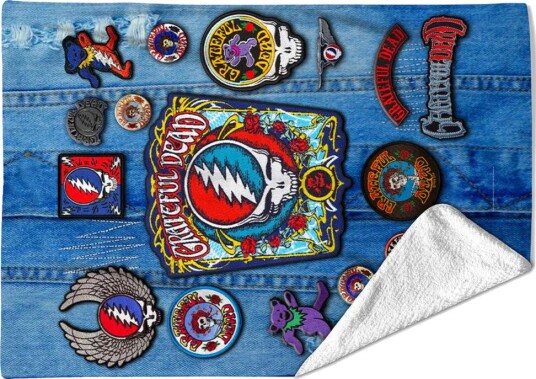 Rocksax Grateful Dead Battle Vest Sherpa Fleece Blanket 60 in x 80 in 78899340