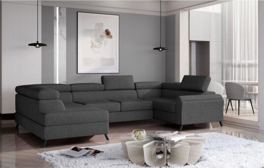 Seksjon Eltap Escada 336x200x92 cm Inari 96 Mørk Grå Venstre