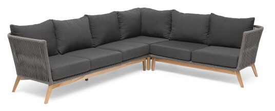 Hillerstorp Himmelsnäs hjørnesofa Mørkegrå med grå pute Grå