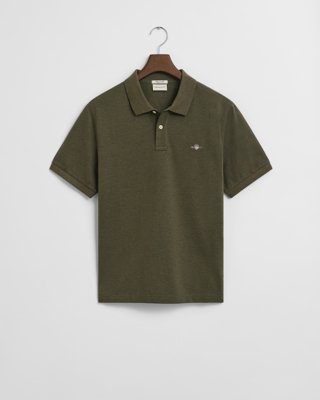 Gant Klassisk Piquéskjorte I Regular Fit Khaki Green Melange M