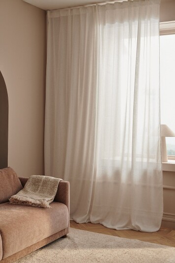 Ellos Home Gardin med multibånd Elma Wide 1 pakning Beige