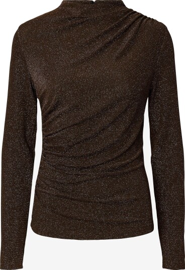 Selected Women - Bluse Slwnori Ls Top - Brun
