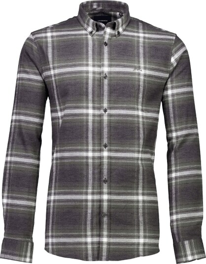 Lindbergh Brushed Checked Shirt L/S   DK ARMY   M
