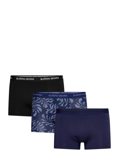 Björn Borg Cotton Stretch Trunk 3P - Navy - XXL