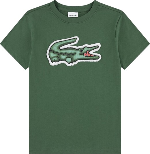 Lacoste T skjorte Grønn m. Logo Lacoste 7 år 122 T skjorte