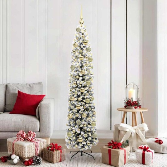  Kunstig juletre med 300 LED grønn 180 cm PVC og stål og plast