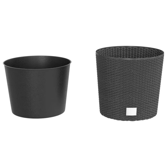 vidaXL Plantekasse med avtakbar potte antrasitt 15 / 15,3 L PP rotting