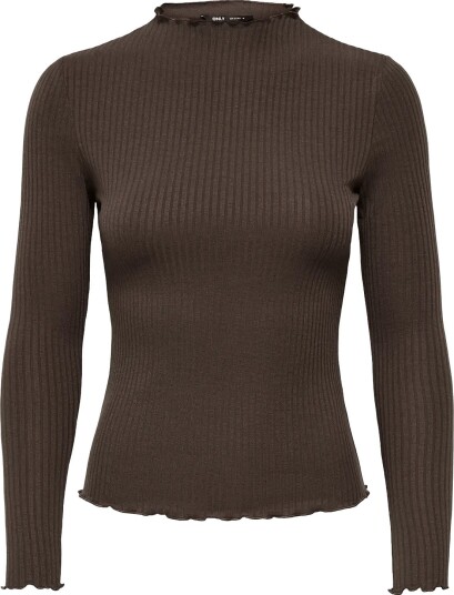 ONLY Onlemma L/S High Neck Top Noos Jrs   Brown   M