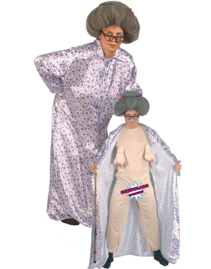 Flashing Grandma Kostyme Strl L Flashing Grandma Kostyme Strl L