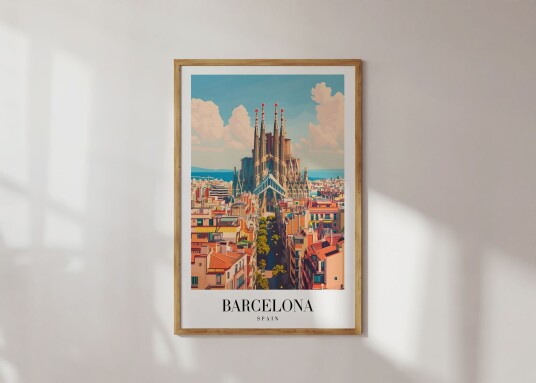 Plakat Barcelonabybilde