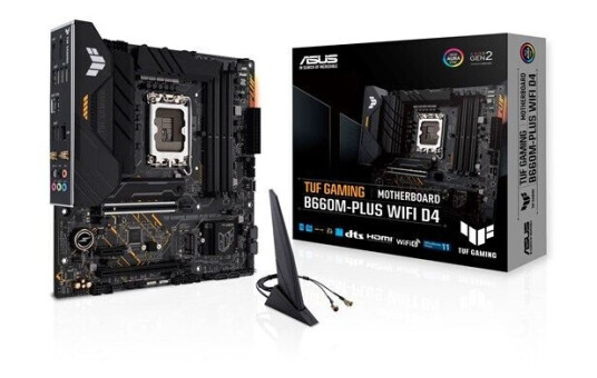 ASUS TUF GAMING B660M-PLUS WIFI D4 Hovedkort - Intel B660 - Intel LGA1700 socket - DDR4 RAM - Micro-ATX ASUS TUF GAMING B660M-PLUS WIFI D4 Hovedkort - Intel B660 - Intel LGA1700 socket - DDR4 RAM - Micro-ATX